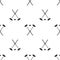 Black image the hammers and ball. Seamless croquet pattern Hammers and the ball croquet on a white background. Sign