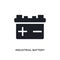 black industrial battery isolated vector icon. simple element illustration from industry concept vector icons. industrial battery