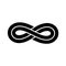 Black infinity knot logo