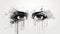 Black Ink Eyes With White Drips: A Graphic Illustration Of Urban Decay And Emotional Sensitivity