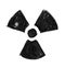 Black Ink Hand Drawing of Grunge Nuclear Radiation Symbol