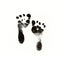 Black Ink Newborn Baby Footprints