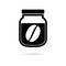 Black Instant Coffee Jar icon or logo