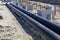 Black insulated pipes for underground district heating