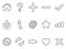 Black interface outline icons set