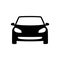 Black isolated automobile silhouette icon. Car vector symbol.