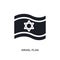 black israel flag isolated vector icon. simple element illustration from religion concept vector icons. israel flag editable logo