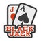 Black jack illustration icon