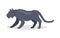 Black Jaguar Cartoon Icon in Flat Design