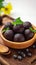 Black Jamun beauty Indian sweet, Kala Jamun, a flavorful delicacy