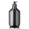 Black jar mockup with manual dispenser. Mockup of disinfectant, liquid soap. 3D rendering