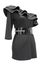 Black jersey dress, clipping path