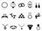 Black jewelry icons set