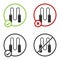 Black Jump rope icon isolated on white background. Skipping rope. Sport equipment. Circle button. Vector Illustration