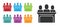 Black Jurors icon isolated on white background. Set icons colorful. Vector