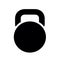 Black Kettlebell Icon, isolated on white background.