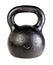 Black kettlebell isolated