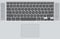 Black Keyboard of white laptop