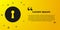 Black Keyhole icon isolated on yellow background. Key of success solution. Keyhole express the concept of riddle, secret