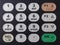 Black keypad with numbers and letters