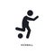 black kickball isolated vector icon. simple element illustration from sport concept vector icons. kickball editable logo symbol