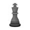 Black King as Chess Piece or Chessman Vector Illustration