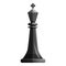 Black king piece chess icon, cartoon style