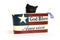 Black kitten in 4th of July container