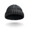 Black knitted cap
