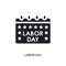 black labor day isolated vector icon. simple element illustration from united states of america concept vector icons. labor day