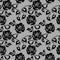 Black lace seamless pattern