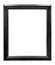 Black lacquered wooden frame isolated on white