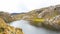 Black Lagoon (Lagunas Negras) lake, Paramo de Santurban between hills at autumn in nature preserve