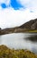 Black Lagoon (Lagunas Negras) lake, Paramo de Santurban between hills at autumn in nature preserve