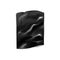 Black latex fabric, 3D rectangular satin or silk cloth with wrinkles texture