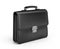 Black leather briefcase