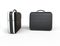 Black leather business briefcases