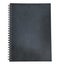 Black leather of diary book cover isolated white