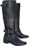 Black Leather Fashion Boots, Isolated, Clothing Accessories