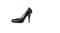 Black Leather High Heel Womens Shoe