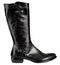 Black leather male boots