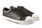 Black leather men`s shoes with a white rubber sole, a pair of fashion shoes on a white background, isolate