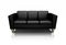 Black leather settee