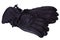 Black leather waterproof winter male gloves isolated