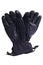 Black leather waterproof winter male gloves isolated