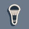 Black LED light bulb icon isolated on grey background. Economical LED illuminated lightbulb. Save energy lamp. Long