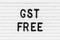 Black letter in word GST Abbreviation of Goods and Services Tax free on white felt board background