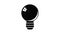 Black light bulb icon animation