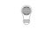 Black Light bulb with inside world globe line icon on white background. Planet Earth on the lamp. Global ecology concept