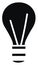 Black lightbulb, icon